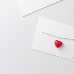Flat valentines day letter cover background created with generative AI technologie