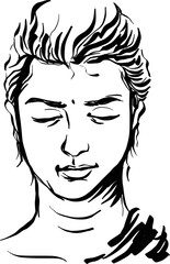 Buddha Siddhartha buddhism zen drawing doodle art vectors calm meditation smile brush art tattoo