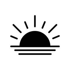 Sunset, sunrise icon vector design template