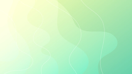 Abstract green fluid shape modern background with copy space, vector.