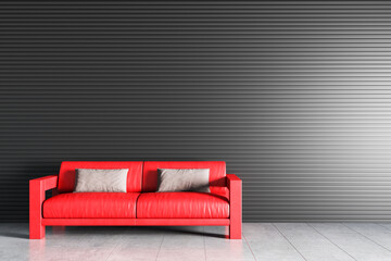 Illustration 3D rendering large luxury modern bright interiors Living room mockup computer digitally generated image