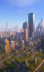 Obraz premium fantasy city