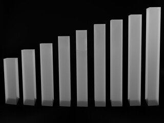 Businessman hand plan growth business graph financial chart on improvement blue background