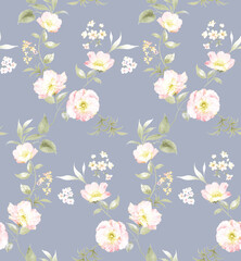 Classic Popular Flower Seamless pattern background.Perfect for wallpaper, fabric design, wrapping paper, surface textures, digital paper.