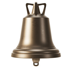 Church bell 3D render. Isolated on transparent background