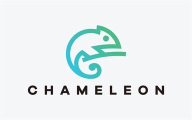 LOGO CHAMELEON LINE CREATIVE MODERN SYMBOL © Mas_W