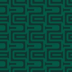 seamless victorian geometric pattern with green mosaic ornament