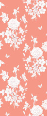 Classic Popular Flower Seamless pattern background.Perfect for wallpaper, fabric design, wrapping paper, surface textures, digital paper.