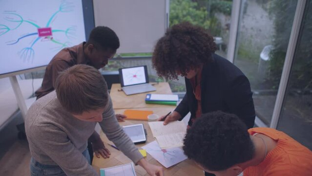 Collaborative Business Planning - Slow Motion Shot of Young Professionals at Work