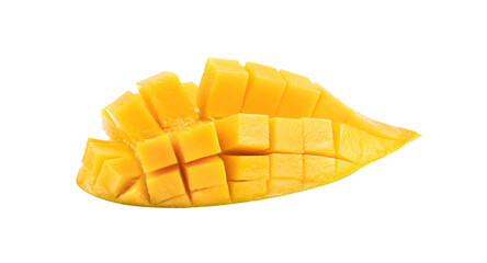 half  ripe mango isolated on transparent png