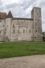 Castle Nemours built in 12th century, consists of a fortress surrounded by four corner towers and a high watchtower. Nemours, Seine-et-Marne, Ile-de-France, France.