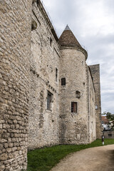 Obraz premium Castle Nemours built in 12th century, consists of a fortress surrounded by four corner towers and a high watchtower. Nemours, Seine-et-Marne, Ile-de-France, France.