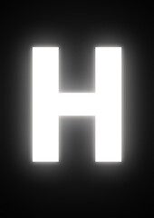 Obraz premium Alphabet H with Black Background 