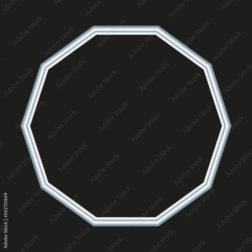 Poster an empty frame on the wall. template for text and image. vector drawing, 3d.