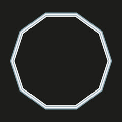 An empty frame on the wall. Template for text and image.
Vector drawing, 3d.