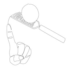 One continuous line of index finger pointng at Lemon and grater. Thin Line Illustration vector concept. Contour Drawing Creative ideas.