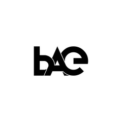 bae initial letter monogram logo design
