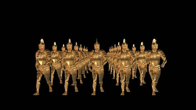 Roman Soldier 3D Animation Transparent Alpha Video
