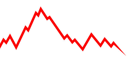 Crisis recession level background design template. Economy market crash concept. Stock, forex, crypto, bond investment data.