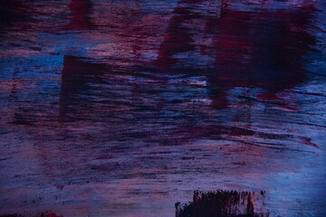 Abstraktes Gemälde mit Acrylfarben gemalt, Hintergrund Bild in blau rose, lila