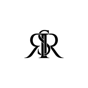 rsr initial letter monogram logo design