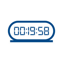 Digital clock number set. Electronic figures. Vector illustration.