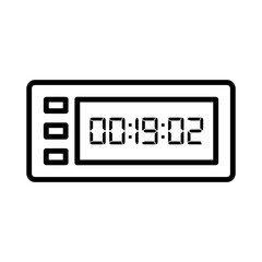 Digital clock number set. Electronic figures. Vector illustration.