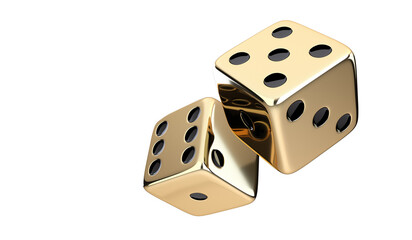 3D Golden Casino Dices
