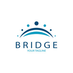 Bridge logo vector icon illustration design template
