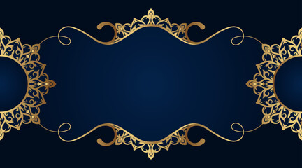 Luxury background with golden mandala ornament