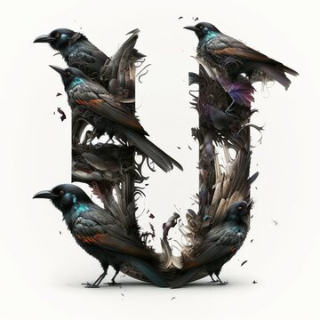 recommend clip art: A, B, C, D, E, F, G, H, I, J, K, L, M, N, O, P, Q, R, S, T, U, V, W, X, Y, Z generative ai , halloween, crow, animal, silhouette, illustration, cat, set, cartoon, bird, pumpkin, lack, bat, 