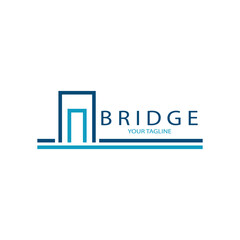 Bridge logo vector icon illustration design template