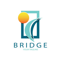 Bridge logo vector icon illustration design template