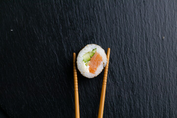 Sushi rolls Japanese food menu