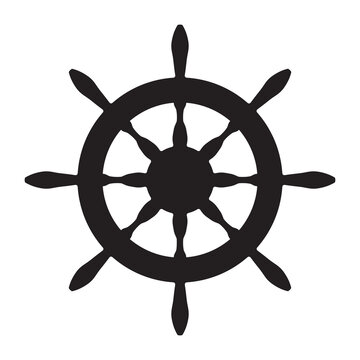 recommend clip art: Ship helm icon, boat steering wheel, yacht rudder vector illustration. Ship's wheel pictogram, yacht helm black sigh, vessel steering wheel nautical equipment.