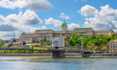 Buda Castle Royal Palace and Hungarian National Gallery in budapest, Hungary
