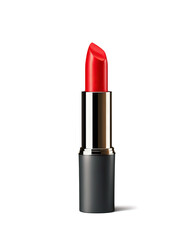 Beautiful lipstick isolated on white. AI generation.
