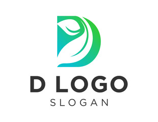 Logo about D Letter on a white background. created using the CorelDraw application.