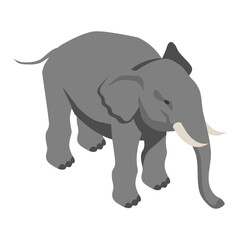 Elephant Isometric Illustration