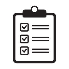 Clipboard icon. To do list icon. Checklist icon for web site and app design.