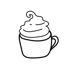 coffee whipped cream icon