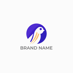 ILLUSTRATION ABSTRACT BIRD HEAD SIMPLE LOGO ICON SIMPLE TEMPLATE DESIGN VECTOR GOOD FOR YOUR BRAND