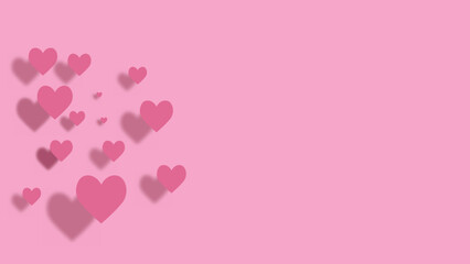 Happy Valentine's Day background with hearts. Vector illustration.