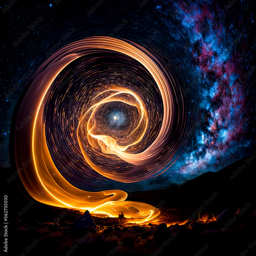 Poster a planet in space - generative ai