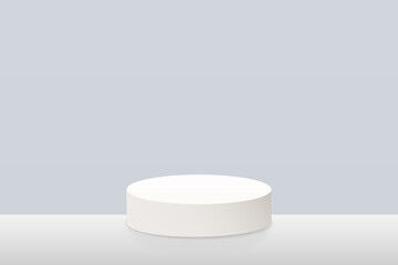 Display product with geometric podium platform. products white background 
