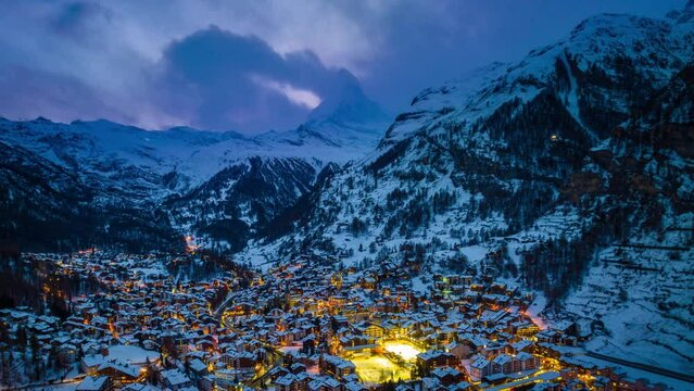 Matterhorn and Swiss Alps, Zermatt, Switzerland.