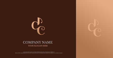 Initial DC Logo Design Vector 