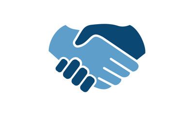 Handshake Logo. Two Hands Make a Deal. Usable for Business and Cooperation Logos. Flat Vector Logo Design Template Element.