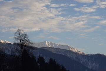 Beautiful Mountain View image during winter