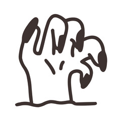 Hand from the ground